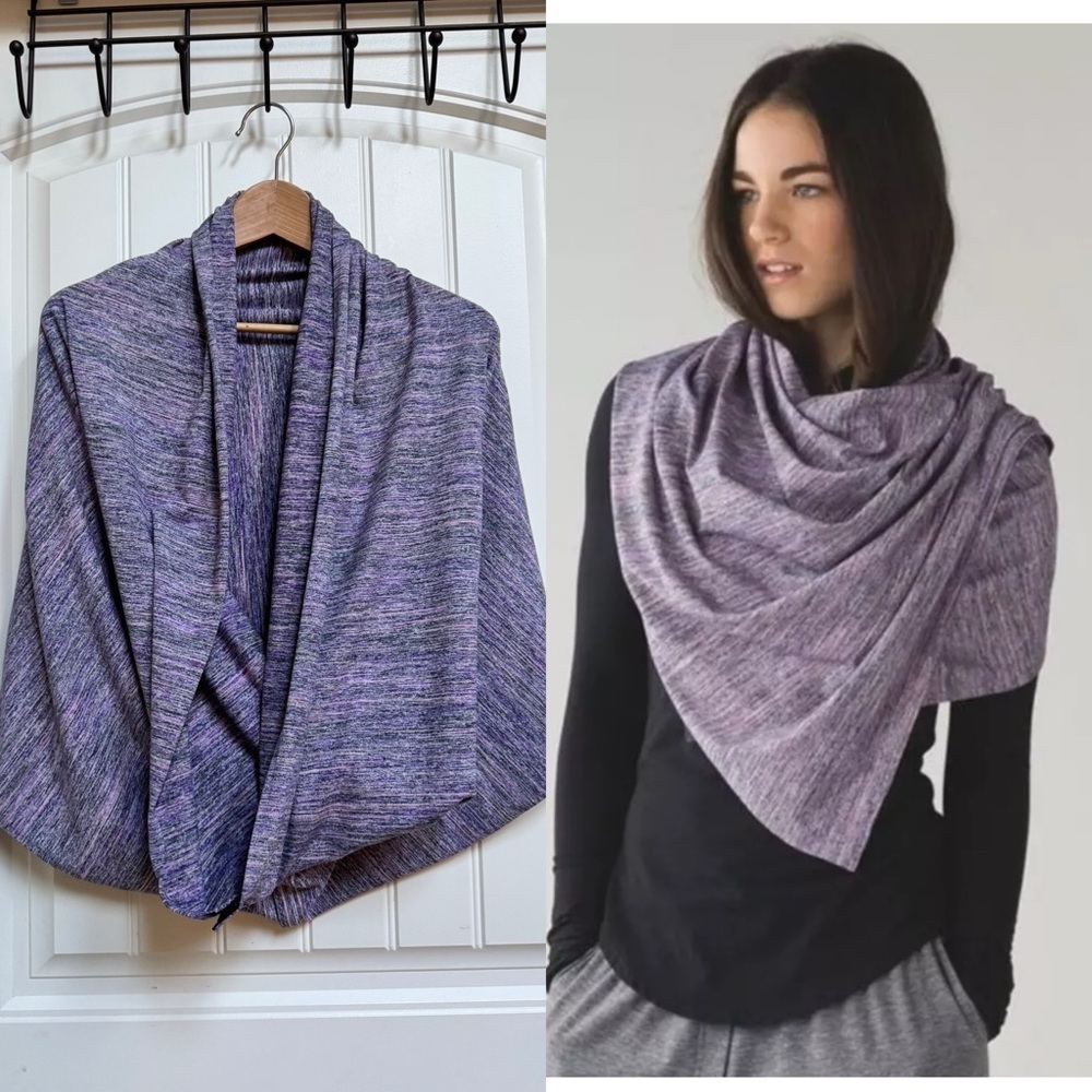 Lululemon Vinyasa Infinity Scarf Rulu Space Dye Camo Tender Violet BlackGrape OS